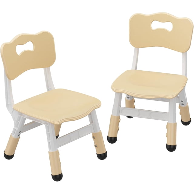 Bingirl Techigher Adj Chair 2Pcs Set 3 Level H Adj Toddler Chairs For Ages 2 To 8 Stackable Lightweight Non Slip Foot Covers Ergonomic Support Durable Polypropylene For Home