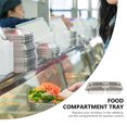 thumbnail image 3 of 1Pc Stainless Steel Divided Plate Rectangular 4 Sections Food Serving Tray, 3 of 9