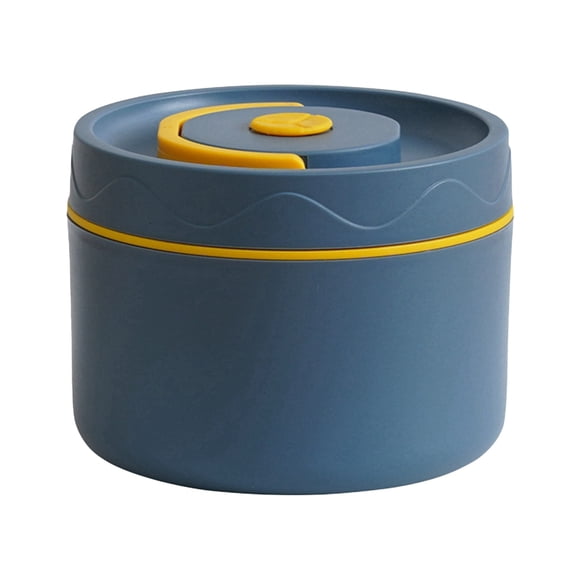 Stainless Steel Insulated Lunch Box with Double Lid 600ml Thermal Food Container for Office, Microwave Safe, Leakproof Design