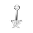 thumbnail image 2 of Stainless Steel Navel Ring Shiny Butterfly Navel Ring Navel Nail, 2 of 9