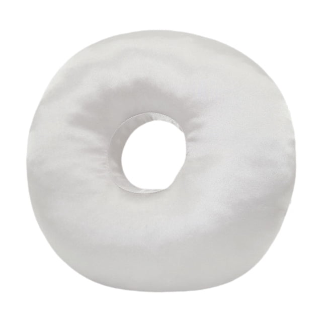 DOLITY Ear Piercing Pillow Breathable Removable Cover Neck Side Sleepers P white