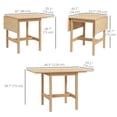 thumbnail image 3 of HOMCOM Table à Manger Pliable, Table à Abattants avec Cadre en Bois Massif, 3 of 10