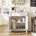 thumbnail image 4 of BeesClover Buffet Moderne avec Tablette Réglable à 3 Niveaux avec 7 Vitesses, Armoire de Rangement de Cuisine avec Grand Tiroir pour Salle à Manger, Salle de Bain, Entrée, 4 of 7