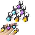 thumbnail image 2 of Halloween Spider Rings Plastic Spider Rings Halloween Party Favors Decorations 10Pcs Halloween Spider Gem Rings Plastic Spider Rings Toys Halloween Party Favors Decorations, 2 of 8