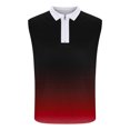 thumbnail image 3 of Plebaso Tank Tops for Men Casual Quarter Zip Collared Tee Shirts Sleeveless Gradient Color Fashion Shirts, 3 of 4