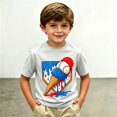 thumbnail image 1 of T-shirts pour Garçons Filles Col Rond Manches Courtes T-Shirts Garçons Hauts de Baseball Vêtements Garçon 8-9 Ans, 1 of 3