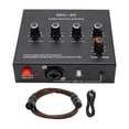 thumbnail image 2 of Microphone Preamp, Dynamic Microphone Preamp Mic Gain Booster, Dynamic Condenser XLR 3.5mm 6.35mm Inputs Outputs Mic Pre Amp for Stage Studio, 2 of 7