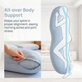 thumbnail image 3 of Pea Pod Body Pillow for Adults, Pea Pod Body Pillow for Side Sleeper Wavy, Soft and Supportive Long Bolster Pillows for Lumbar Support, Bodys Support Pillows for Side Sleepers, 3 of 6