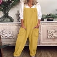 thumbnail image 1 of Fankiway Salopette Décontractée Ample pour Femme, Coton et Lin, Taille P, 1 of 8