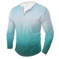 thumbnail image 1 of AherBiu Plus Size Mens Long Sleeve Shirts Stretch Athletic Button Shirt Lightweight Comfy Fall Gradient Sports Shirts, 1 of 4