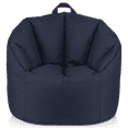 thumbnail image 4 of Bouclair Navy Canvas Bean Bag, 4 of 10