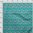 thumbnail image 2 of oneOone Cotton Poplin Fabric Floral & Triangle Block Printed Fabric 1 Yard 42 Inch Wide, 2 of 4