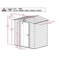 thumbnail image 3 of Arrow Classic Steel Storage Shed, 10x14, Vert sauge, 3 of 7