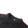 thumbnail image 4 of Chef Coat Short Sleeve with Buttons Pockets Cook Jacket Chic Cooking Work Wear Uniform Costume for Restaurant Hotel Cafe Kitchen Black L, 4 of 7