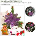 thumbnail image 4 of Shisuyan Purple Plastic Glitter Powder Flowers 12Pcs 5.9X5.9X0.4In, 4 of 8