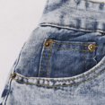 thumbnail image 5 of Weiqiqre Jeans for Womens Fall Fashion 2024 Mid Waisted Ripped Stretch Button Straight Full Length Pants On Sale, 5 of 5