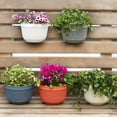 thumbnail image 1 of Imitation Rattan Wicker Wall Hanging Flower Pot Basket Balcony Garden Planter, 1 of 8
