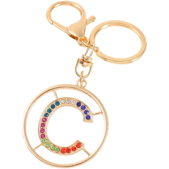 Letter Keychain,26 Letters A-Z Decorative Letter Keychain,Name Keychain for Women Girls Men Teenager Gift