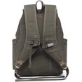 thumbnail image 4 of KAUKKO Vintage Casual Canvas and Leather Rucksack Backpack (Canvas Green2pc), 4 of 5