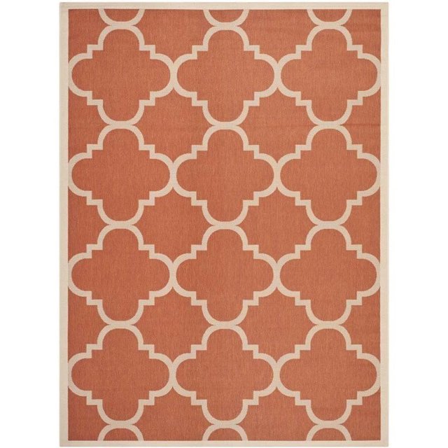 Safavieh Courtyard Terracotta Indoor Outdoor Rug - 9' x 12'