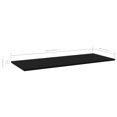 thumbnail image 4 of vidaXL Bookshelf Boards 4 pcs Black 100x40x1.5 cm Engineered Wood, 4 of 4