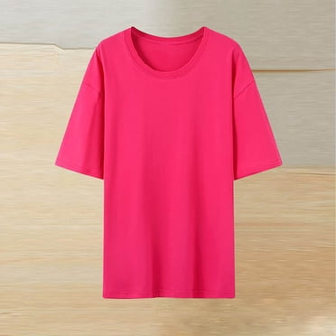 Women's T-Shirt, Cotton Short Sleeve Round Neck Casual Top, Basic Tee for Daily Wear
