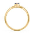 thumbnail image 4 of Birthstone Heart Ring with Shoulder Accents - Blue Sapphire (September), 4 of 4