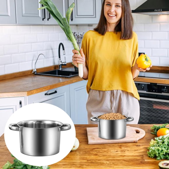 sdhkgrrt under $5 3Pcs Candle Melting Pot, Candle Melting Pot Stainless Steel,Small Cooking Pan Seasoning Melter,Baking Boiler Pot Kitchen Gadget,Chocolate Butter Melting Pot,Milk Warmer Pot