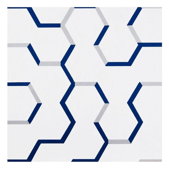 12 x 12 in. Luxury Flooring Retro Self Adhesive Peel & Stick Vinyl Floor Tiles, Navy