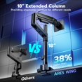 thumbnail image 2 of Bras de Moniteur Ultra Grand pour Écran Incurvé Robuste Supporte des Lb Bras de Moniteur à Ressort à Gaz Réglable Support de Bureau avec Pince en C Base à Oeillets / Support Vesa, 2 of 9
