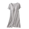 thumbnail image 1 of Timegard Nuisette pour Femmes avec Soutien-Gorge Intégré, Manches Courtes à Volants, Col Rond, Douce Tenue de Nuit, Robes Décontractées, 1 of 5