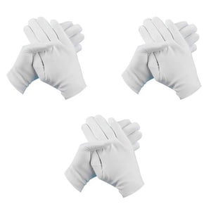 XIPYYKM 3 Paires de Gants en coton blanc Bijoux respirants Inspection Etiquette Gants Équipement de protection M Gants d'élimination