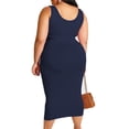 thumbnail image 4 of CEHVOM Tailleur pour Femme Été Uni Moulant Fesses Mode Décontracté Grande Taille, 4 of 6