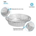 thumbnail image 4 of Lot de 50 Plats Ronds Jetables en Papier D\'aluminium de 9 Pouces avec Couvercles en Carton, Idéals pour la Cuisson, la Cuisson, le Rangement et le Réchauffage (Couvercles en Carton), 4 of 7