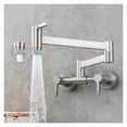 thumbnail image 2 of Brass Pot Filler Faucet Folding Kitchen Faucet With Double Joint Swing Arms Rotated Tap Wall Mounted For Hot And Cold Water ,Effortless Installation, 2 of 7