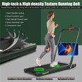 thumbnail image 2 of Pemberly Row 2.25HP 2 in 1 Green Plastic Folding Treadmill with Remote Control, 2 of 12