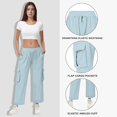 thumbnail image 4 of iHPH7 Joggers for Women Track Pants Women Quick Dry Pants Women Baggy Pants High Waisted Pants for Women Work Pants Women Cargo Pants Women Light Blue XS, 4 of 7