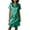 Green, variant on Jovati Casual Loungewear Sleepshirt Dress for Women, Short Sleeve, V-Neck, Button Front, Satin Blend, Midi Length, Lightweight Nylon Spandex