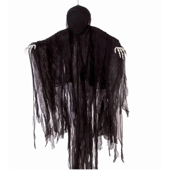 BINGLI Décorations d'Halloween pour l'Extérieur et l'Intérieur, Fantômes Suspendus Effrayants, Squelette de Faucheur d'Halloween, Décorations de Fête Effrayantes pour Cour, Déco de Maison Effrayante