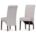 thumbnail image 1 of Simpli Home Avalon Transitional Deluxe Parson Dining Chair, Light Beige (Set of 2), 1 of 9