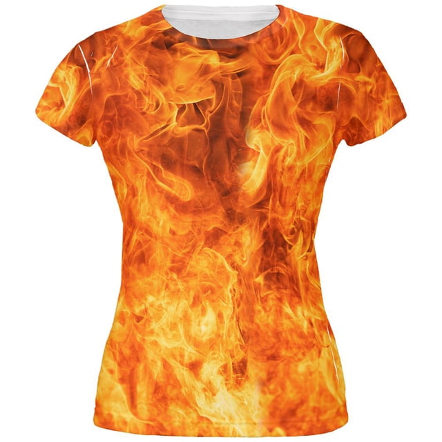 T-shirt Junior à Imprimé Flammes et Feu Partout