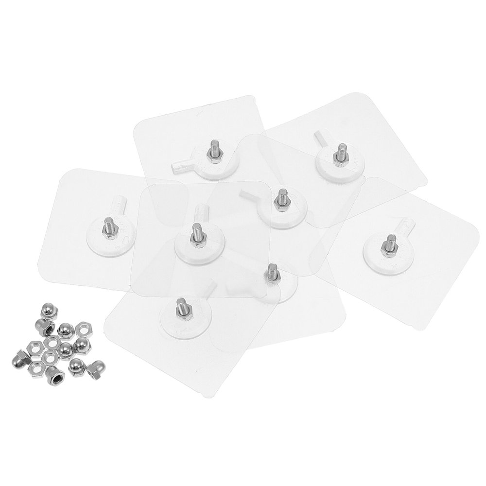 Bamboohart 20Pcs No Punch Wall Mount Adhesive Screw Stickers Strong Stick