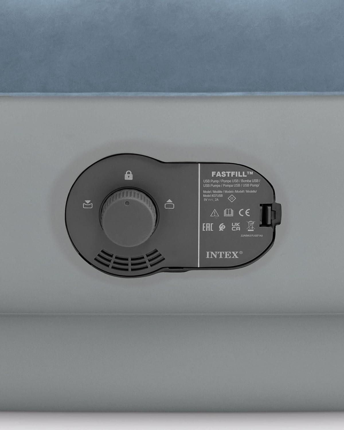 Matelas pneumatique Intex Dura-Beam® Plus Comfort 14" Queen avec pompe USB intégrée