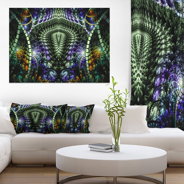 Motif Fractal Coloré Unique - Art sur Toile Abstrait Surdimensionné
