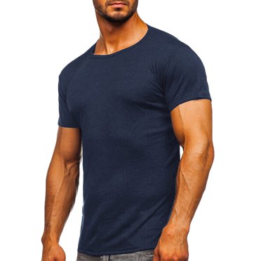 RKSTN Chemises pour Hommes Mode Décontractée Couleur Unie Chandail T-Shirt Manches Courtes Été Ajusté Blouse de Sport Hauts