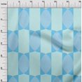 thumbnail image 3 of oneOone Polyester Spandex Bleu Clair Tissu Géométrique Allover Forme Robe Tissu Tissu Imprimé par la Cour 56 Pouces de Large, 3 of 4