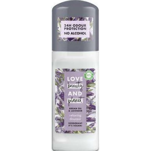 Love Beauty & Planet Relaxing Argan Oil & Lavender Roll On Deodorant 50 ml