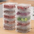 thumbnail image 1 of 4/8/10 Pcs Contenants en Plastique Transparents pour Réfrigérateur avec Couvercles, Conservation des Aliments Frais, 1 of 5