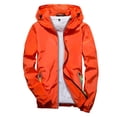 thumbnail image 1 of Pisexur Manteau de Pluie Imperméable pour Homme Léger à Capuche en Coquille Souple Imperméable Coupe-Vent Manteau Léger Fermeture Éclair Complète Randonnée Travail Voyage, 1 of 5
