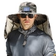 thumbnail image 1 of Decodeary Stay Protected And Cool Solar Power Fan Summer Hat Solar Usb Charging Hat Summer khaki 2, 1 of 6